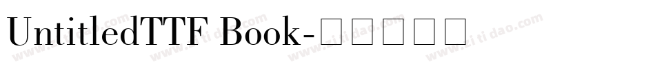 UntitledTTF Book字体转换
